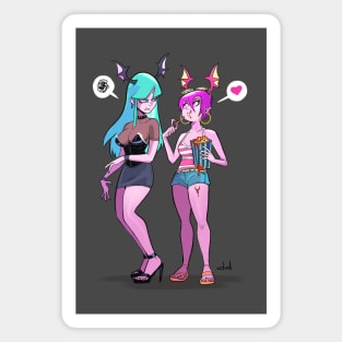 Morrigan and Lilith casual Magnet